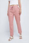Штани Medicine жіночі колір рожевий пряме висока посадка (2498766)