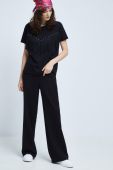 Штани Medicine жіночі колір чорний широкі середня посадка (2693441)