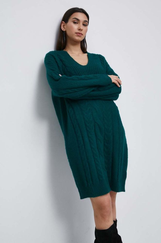 Сукня Medicine колір бірюзовий mini oversize (2874724)