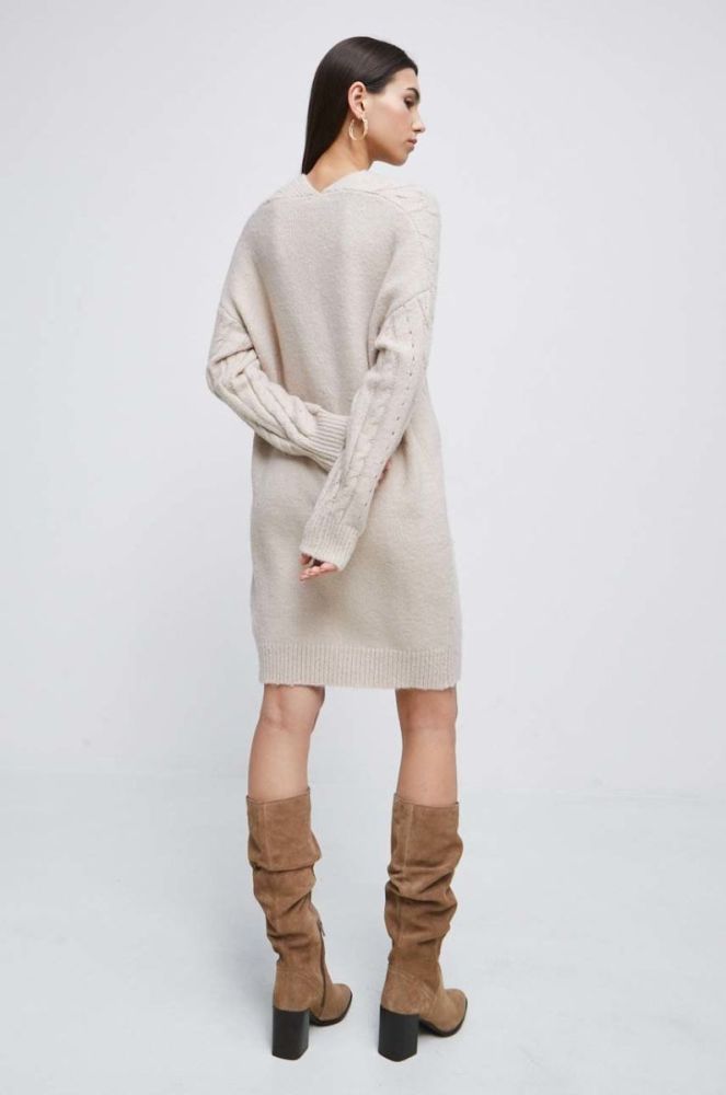 Сукня Medicine колір бежевий mini oversize фото 3