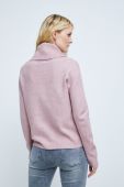 Светр з домішкою вовни Medicine жіночий колір рожевий гольф