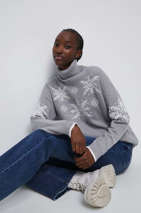 Светр Medicine жіночий колір сірий гольф (2860235)