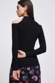Светр Medicine жіночий колір чорний легкий півгольф (2874737)