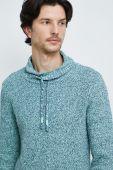 Бавовняний светер Medicine чоловічий колір бірюзовий