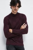 Светр Medicine чоловічий колір бордовий півгольф
