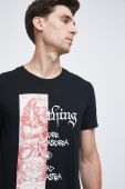Бавовняна футболка Medicine колір чорний з принтом (2531002)