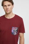 Бавовняна футболка Medicine колір бордовий з принтом (2642635)
