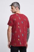 Бавовняна футболка Medicine колір червоний візерунок