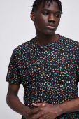 Бавовняна футболка Medicine колір чорний візерунок (2852780)