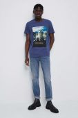 Бавовняна футболка Medicine з принтом колір блакитний (2854166)