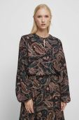 Блузка Medicine жіноча колір чорний візерунок (3569257)