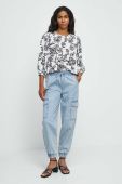 Блузка Medicine жіноча колір білий візерунок (3375856)