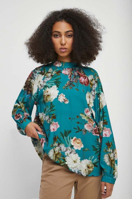 Блузка Medicine жіноча колір зелений візерунок (3469323)