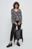 Блузка Medicine жіноча колір чорний візерунок (3561054)