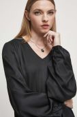 Блузка Medicine жіноча колір чорний однотонна (3569267)