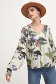 Блузка Medicine жіноча колір бежевий візерунок (3633984)