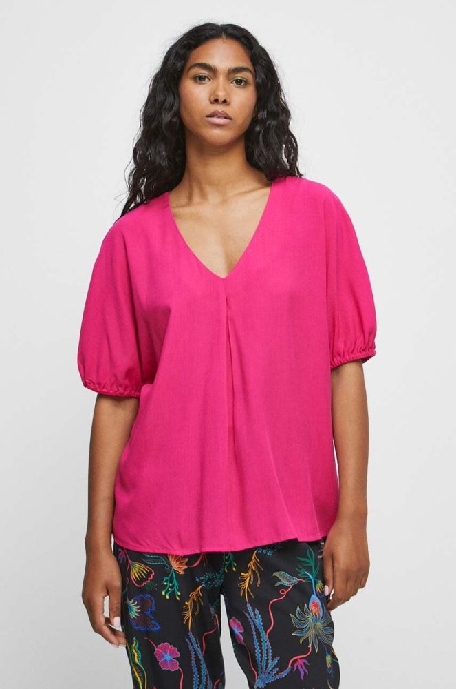 Блузка Medicine жіноча колір рожевий однотонна (3398835)
