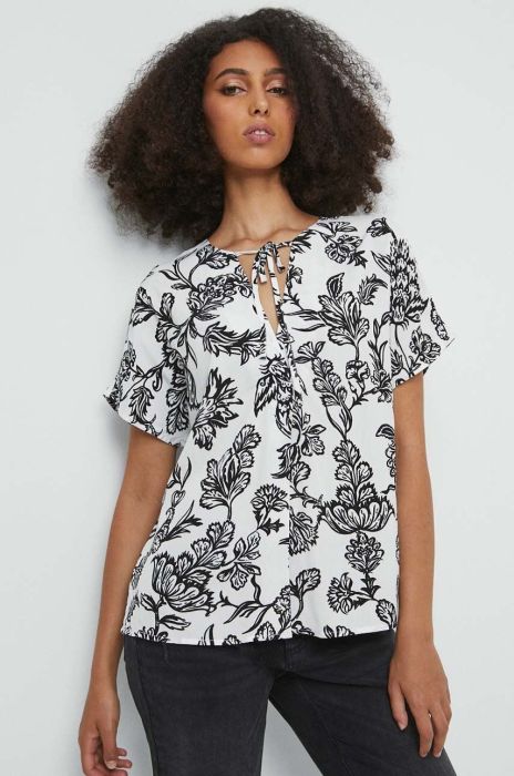 Блузка Medicine жіноча колір білий візерунок (3401897)