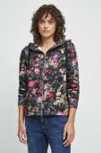 Бавовняна кофта Medicine жіноча колір чорний з капюшоном візерунок (3514329)