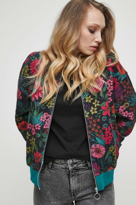 Бавовняна кофта Medicine жіноча колір чорний візерунок (3620667)