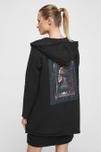 Кофта Medicine жіноча колір чорний з капюшоном з принтом (3406355)