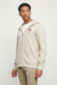 Кофта Medicine чоловіча колір бежевий з капюшоном з принтом (3440112)