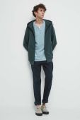 Кофта Medicine чоловіча колір зелений з капюшоном однотонна (3503293)