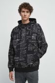 Блузка Medicine чоловіча колір чорний з капюшоном візерунок