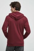 Кофта Medicine чоловіча колір бордовий з капюшоном однотонна