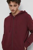 Кофта Medicine чоловіча колір бордовий з капюшоном однотонна