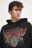 Кофта Medicine чоловіча колір чорний з капюшоном з принтом (3675439)