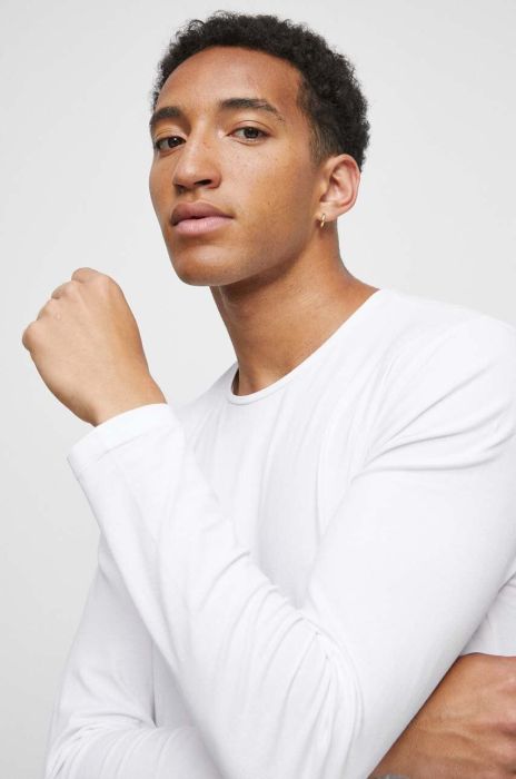 Лонгслів Medicine чоловічий колір білий однотонний