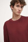 Бавовняна кофта Medicine колір бордовий однотонна