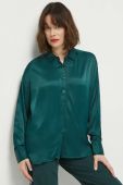 Сорочка Medicine жіноча колір бірюзовий relaxed класичний комір (3573069)