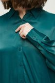 Сорочка Medicine жіноча колір бірюзовий relaxed класичний комір (3573069)