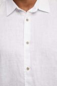 Сорочка з льону Medicine колір білий regular класичний комір (3349664)