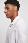 Сорочка з льону Medicine колір білий regular класичний комір (3349664)