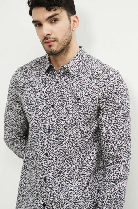 Сорочка Medicine чоловіча колір синій slim класичний комір (3535526)