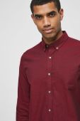 Бавовняна сорочка Medicine чоловіча колір бордовий regular комір button-down