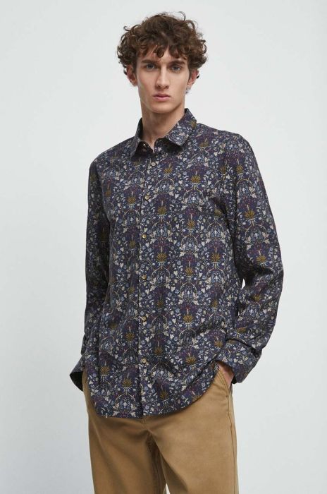 Сорочка Medicine чоловіча колір синій slim класичний комір (3452412)