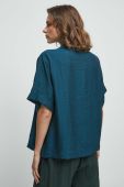 Сорочка Medicine жіноча колір бірюзовий relaxed класичний комір (3375897)