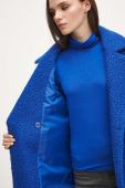 Пальто Medicine жіночий перехідний двобортний колір блакитний