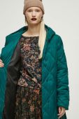Пальто Medicine жіноче колір зелений зимове (3623595)