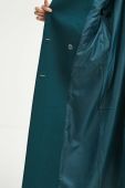 Пальто з домішкою вовни Medicine колір зелений перехідний двобортний