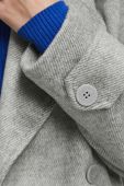 Пальто з домішкою вовни Medicine колір сірий перехідний двобортний (3589435)