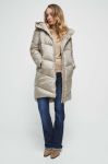 Пальто Medicine жіночий колір бежевий зимовий Пальто Medicine жіночий колір бежевий зимовий