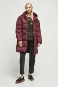 Пухове пальто Medicine жіночий колір бордовий зимовий