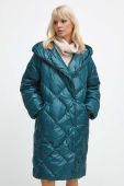 Пухове пальто Medicine жіночий колір зелений зимовий oversize (3680727)
