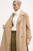 Пальто Medicine жіночий колір бежевий перехідний двобортний