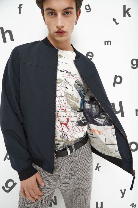 Куртка-бомбер Medicine чоловіча колір чорний перехідна (3456289)